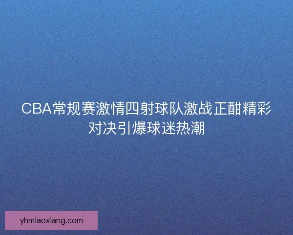 CBA常规赛激情四射球队激战正酣精彩对决引爆球迷热潮
