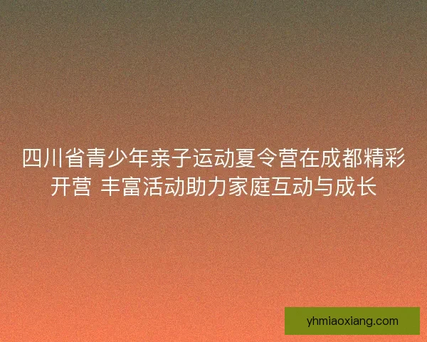 四川省青少年亲子运动夏令营在成都精彩开营 丰富活动助力家庭互动与成长
