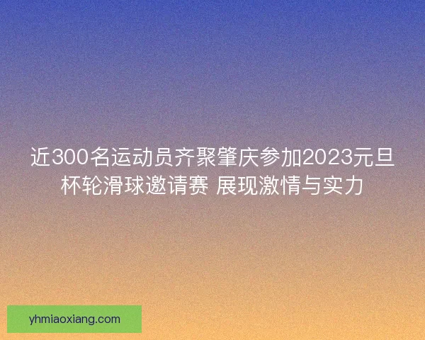 近300名运动员齐聚肇庆参加2023元旦杯轮滑球邀请赛 展现激情与实力