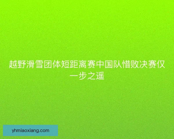 越野滑雪团体短距离赛中国队惜败决赛仅一步之遥