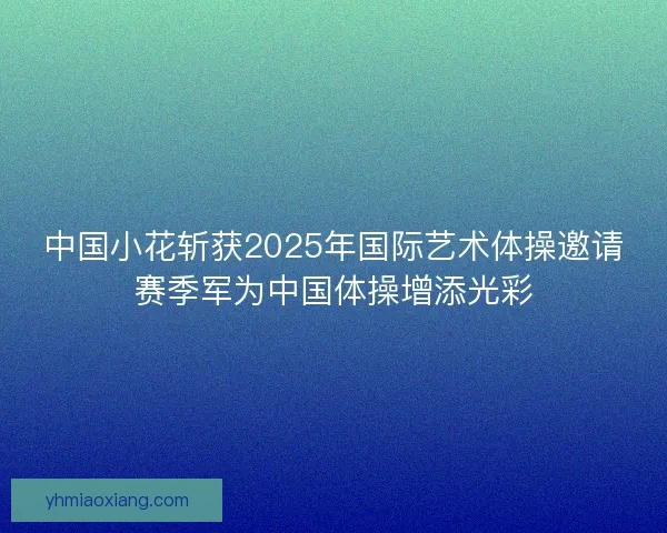 中国小花斩获2025年国际艺术体操邀请赛季军为中国体操增添光彩